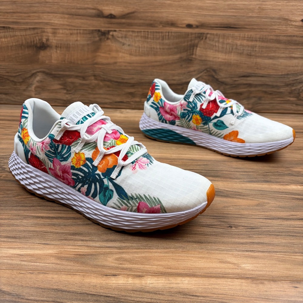 NOBULL Ripstop Runner Mens 10 Womens 11.5 Floral Low Top Gym Running Shoes
